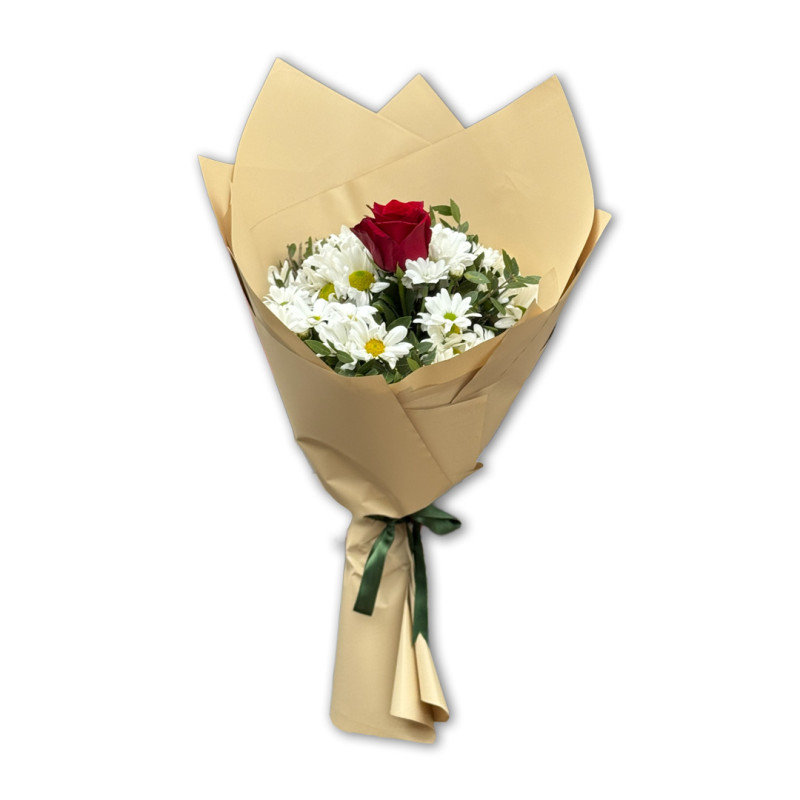 1 ' GÜL PAPATYA EL BUKETİ S