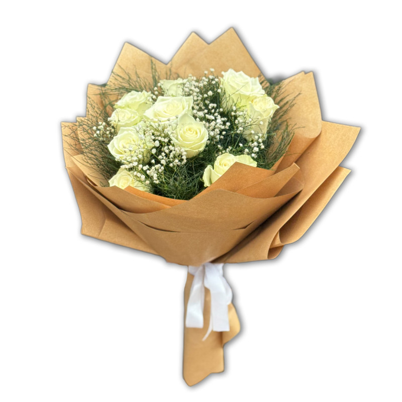 KUCAK DOLUSU 10' BEYAZ GÜL