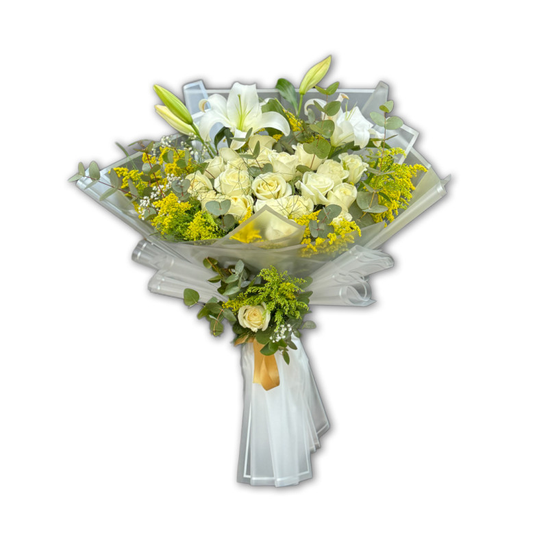 25'GÜL LİLYUM BÜYÜK BUKET XXL