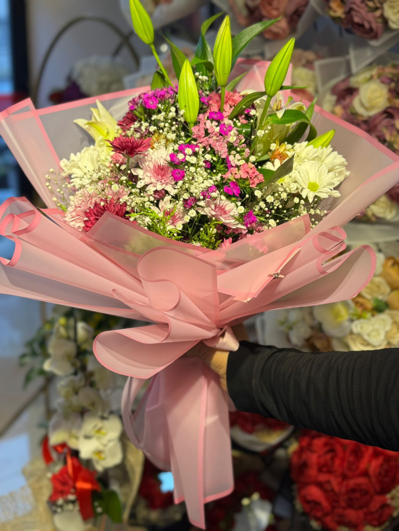 PEMBE KARIŞIK XL BUKET