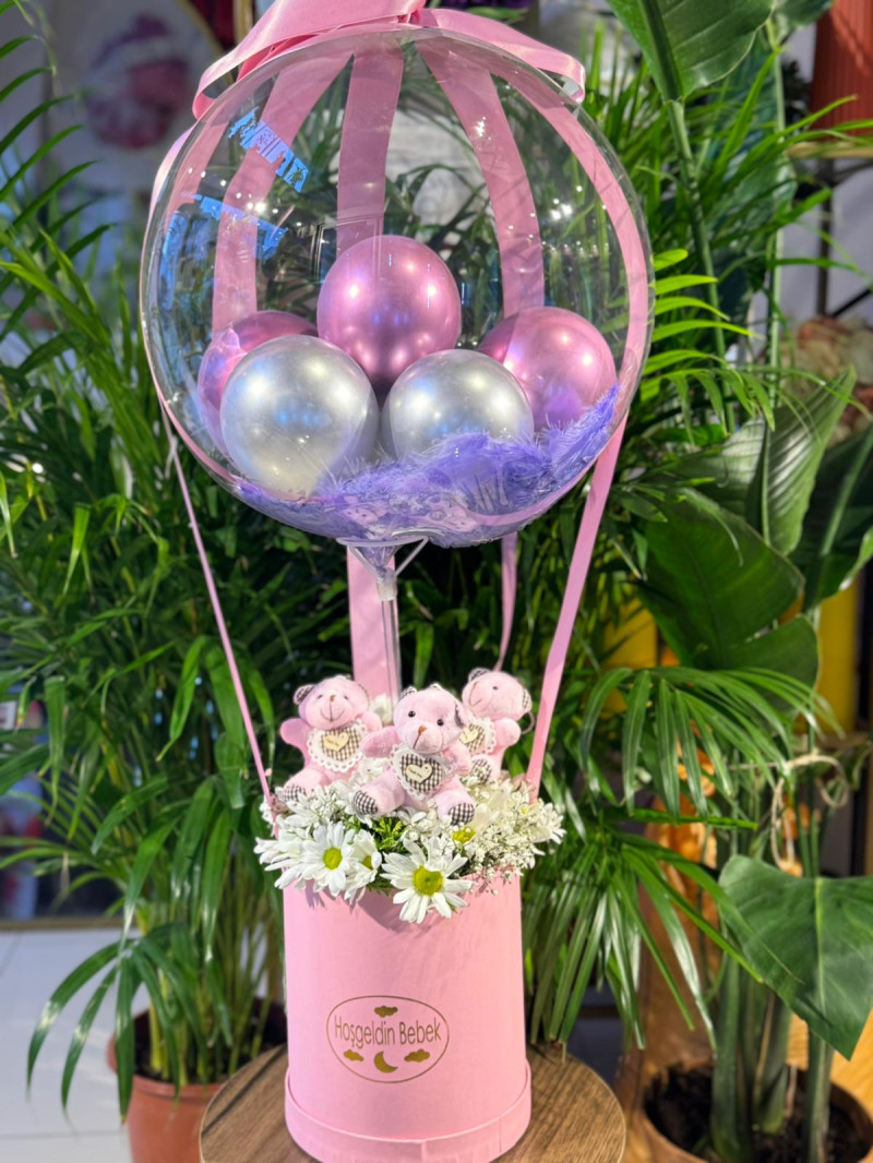PEMBE BALONLU HOŞGELDİN BEBEK ARAJMANI