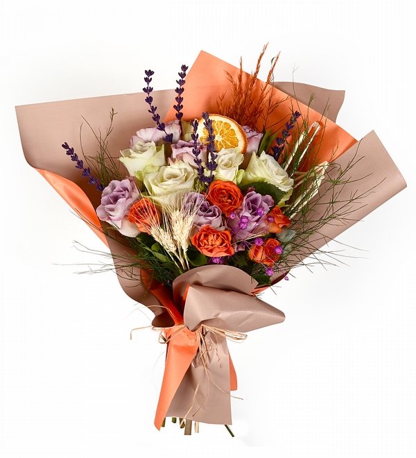 Rengarenk Taze 10 Gül Buketi